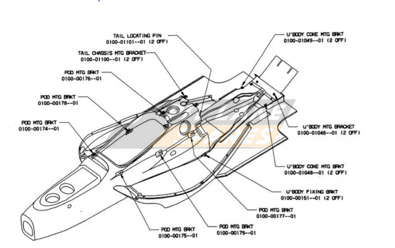 BODYWORK MOUNTING ASSEMBLY Diagram